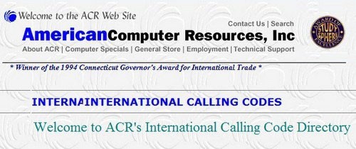 საერთაშორისო სატელეფონო კოდები - The-acr