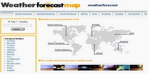 მსოფლიოს ამინდის პროგნოზი ონლაინში - Weatherforecastmap