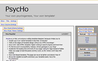 საიტის შაბლონების გენერატორები - PsycHo